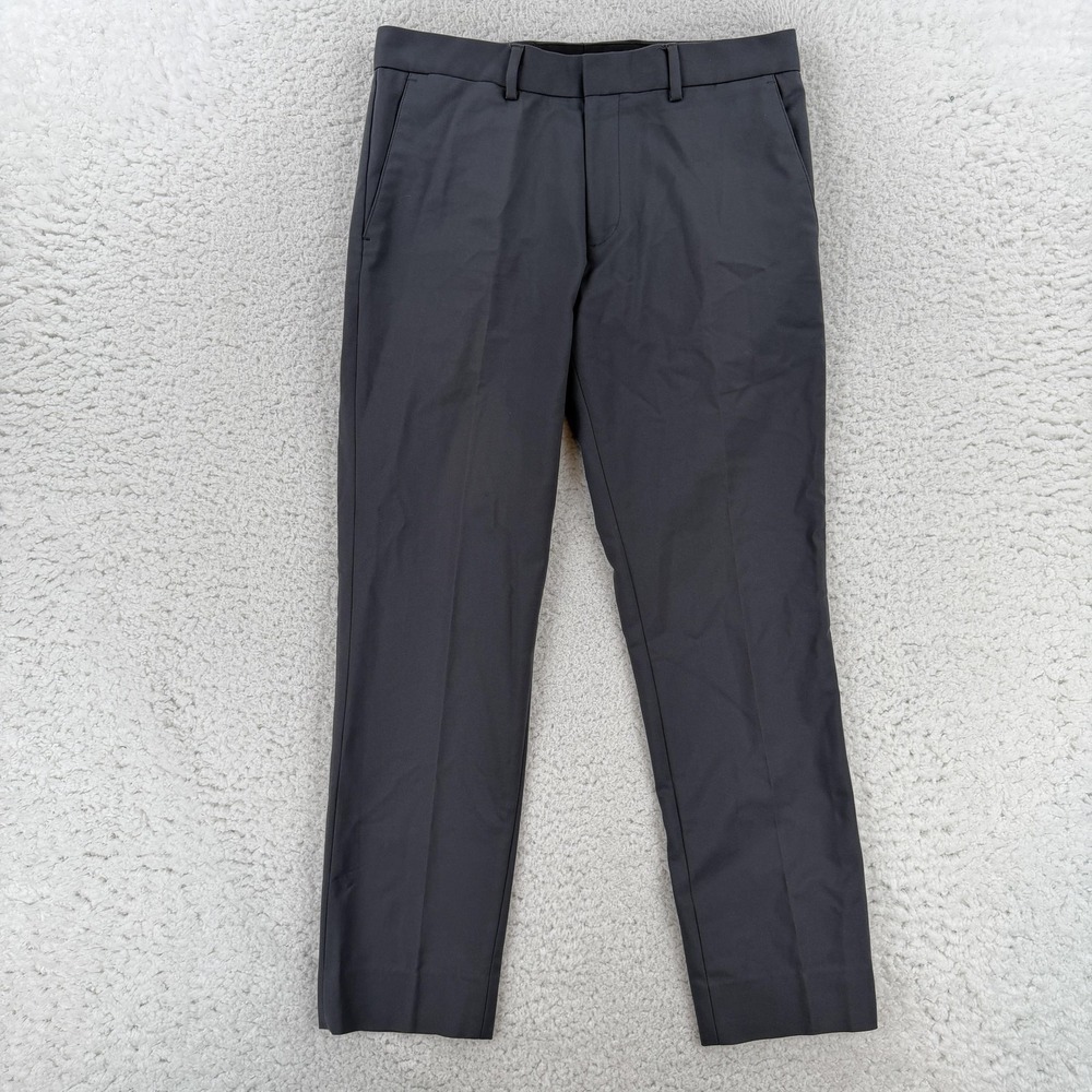 Club Monaco Connor Dress Pants Mens 31x28 Gray Slim Fit Stretch Office Trousers
